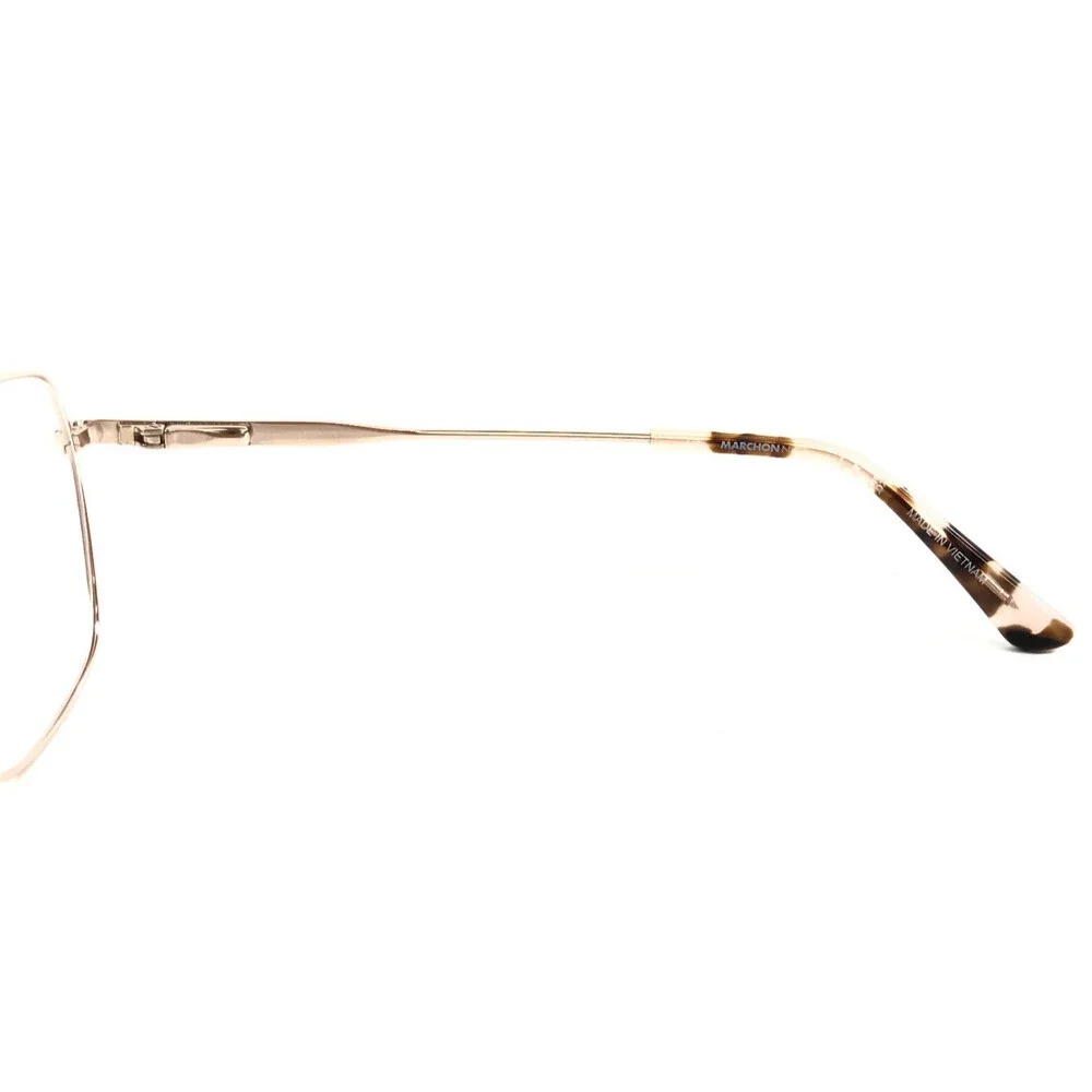 Marchon NYC Eyeglasses Frames M-4033 770 Rose Gold Cat Eye Wire Rim 53-17-140